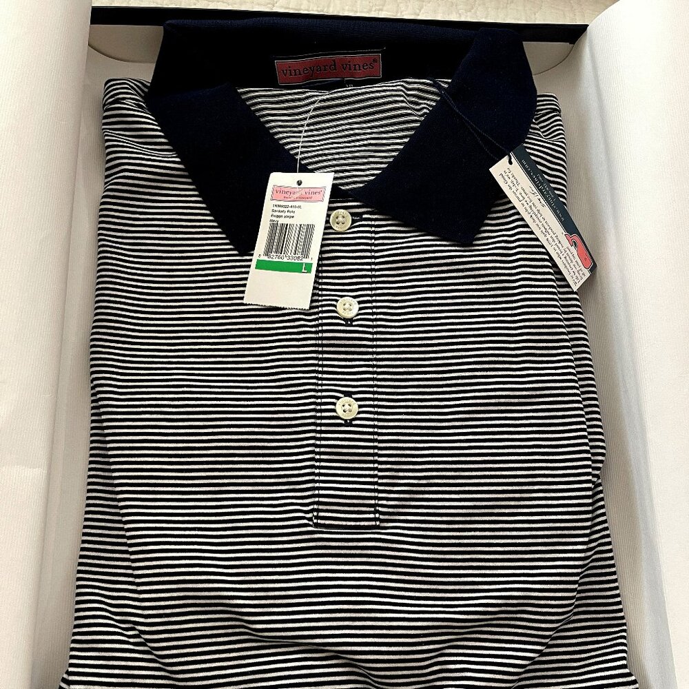 Vineyard Vines Striped Polo Shirt - Picture 4 of 9